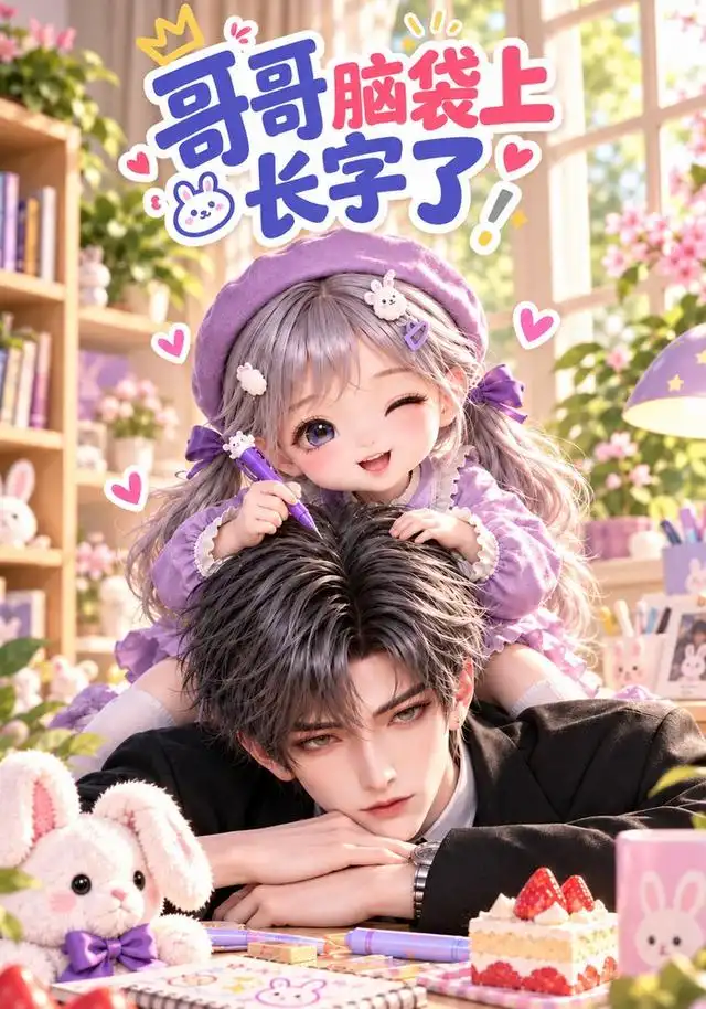 哥哥脑袋上长字了